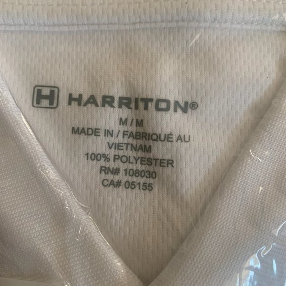 NWT HARRITON DOUBLE MESH SPORT SHIRT WHITE SMALL & MEDIUM - Picture 7 of 9